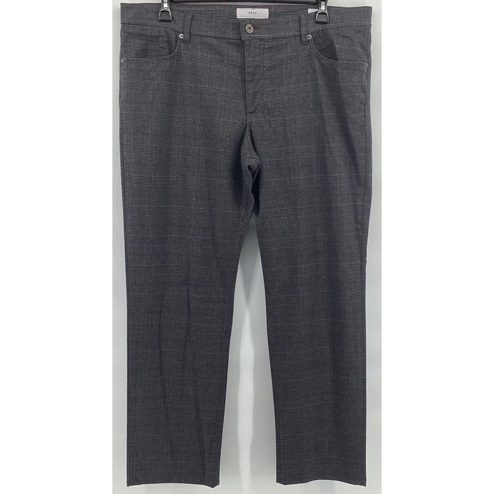 Brax Cooper Fancy Regular Gray Chino Pants Size 42x34 83-1187/05
